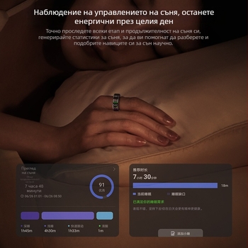 Colorring01 интелигентен пръстен с дисплей за мониторинг на сърдечен ритъм, кислород в кръвта и сън, водоустойчив