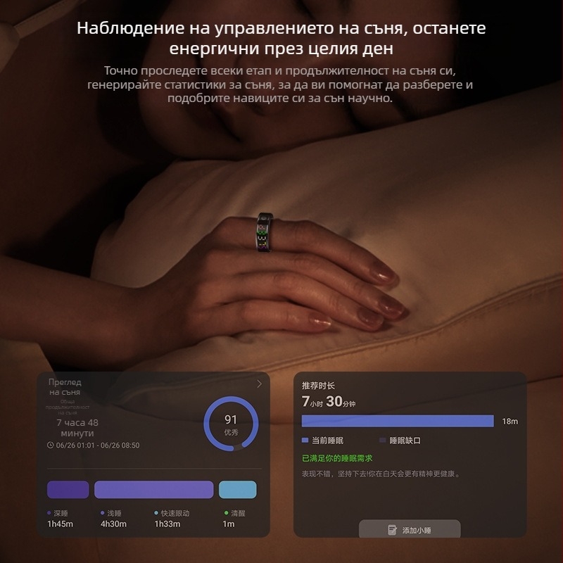 Colorring01 интелигентен пръстен с дисплей за мониторинг на сърдечен ритъм, кислород в кръвта и сън, водоустойчив