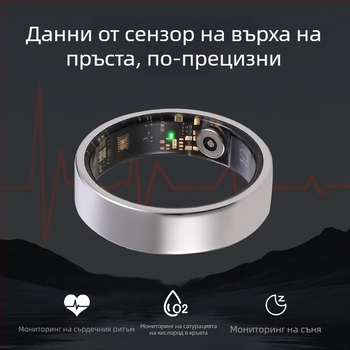 IF-R03 смарт пръстен за спорт, водоустойчив, мониторинг на сърдечна честота, настроение, кислород в кръвта и сън, Bluetooth