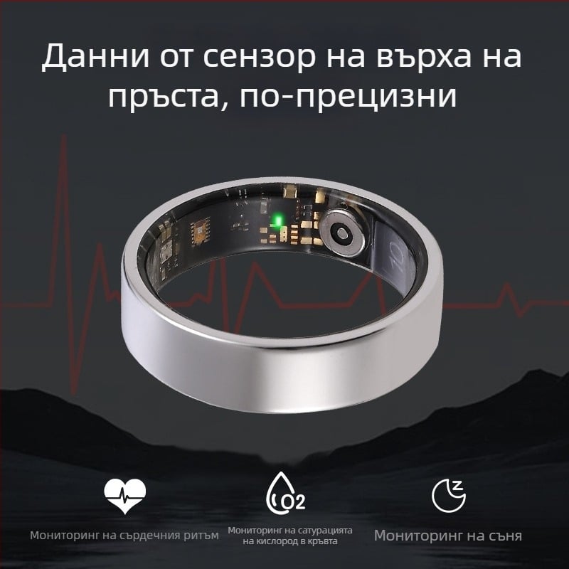 IF-R03 смарт пръстен за спорт, водоустойчив, мониторинг на сърдечна честота, настроение, кислород в кръвта и сън, Bluetooth