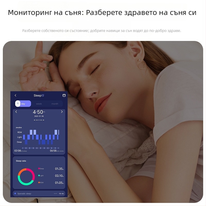 IF-R03 смарт пръстен за спорт, водоустойчив, мониторинг на сърдечна честота, настроение, кислород в кръвта и сън, Bluetooth