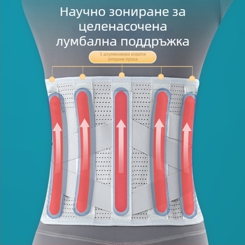 Пояс за кръст със стоманена пластина, дишащ фитнес пояс за талията