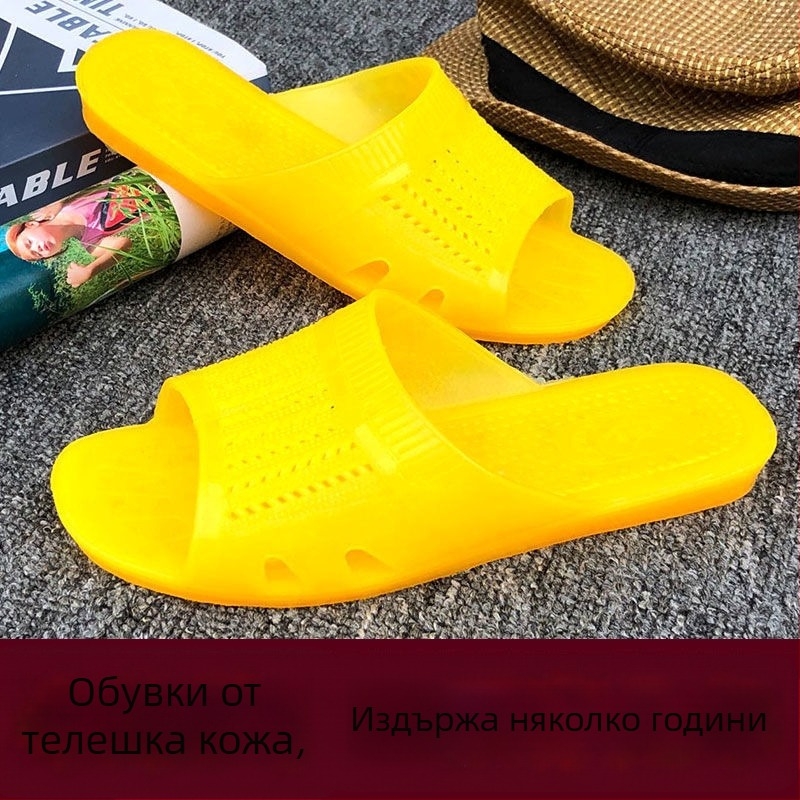 Мъжки удобни, износоустойчиви PVC джапанки в ретро стил, подходящи за вкъщи и баня.