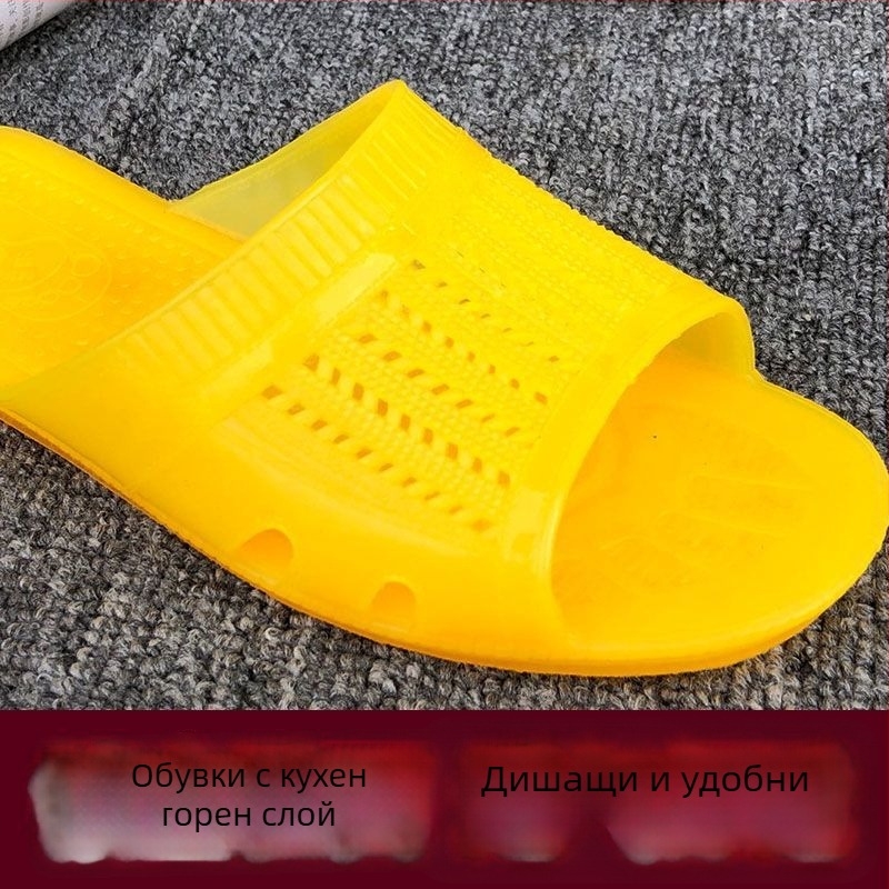 Мъжки удобни, износоустойчиви PVC джапанки в ретро стил, подходящи за вкъщи и баня.
