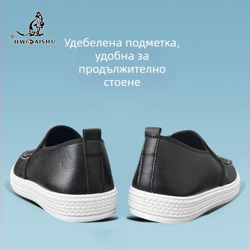 Лятни мъжки лоуфъри сліп-он, дишащи, едноцветни, ежедневни обувки с платнена горна част, закръглен нос и равна подметка