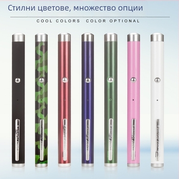 itech 5MW USB презареждаем лазерна писалка със зелен лазер, алуминиева сплав, размери 14×160 мм