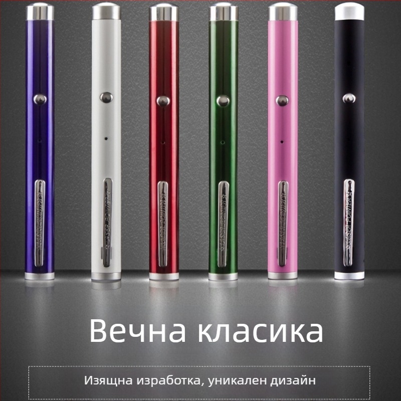 itech 5MW USB презареждаем лазерна писалка със зелен лазер, алуминиева сплав, размери 14×160 мм