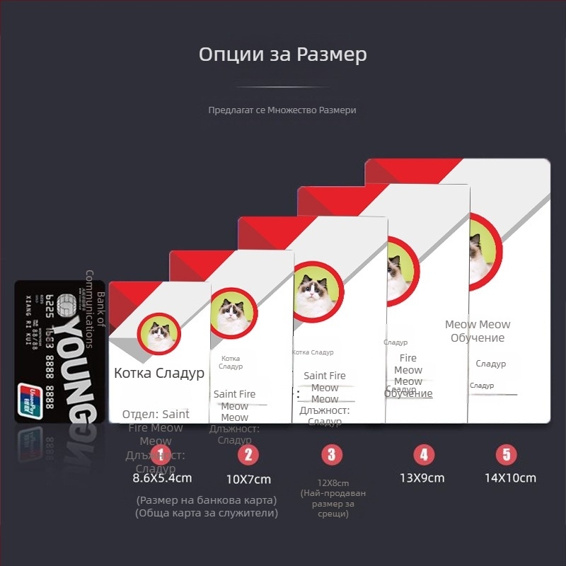 PVC идентификационен бейдж, персонализирана портретна карта с шнур за врата и номер на служителя