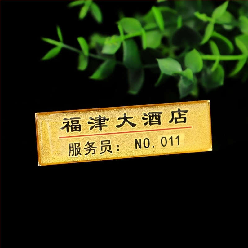 Персонализирана метална значка с цветен печат и епоксиден купол, щифт за закопчаване – служебен номер / училищен герб, DIY печат