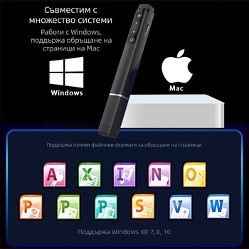Персонализирана многофункционална презентационна писалка с функция за превъртане на страници, дистанционно управление, прожекция и мултимедия за бизнес презентации