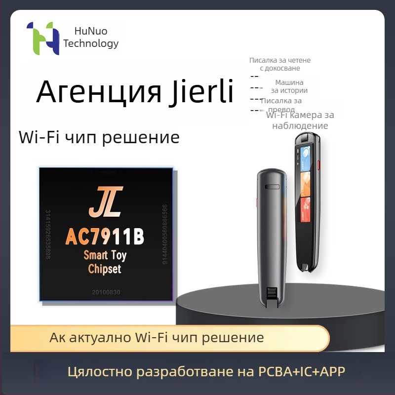 AC7911B Jieli видеочип с вградено Wi-Fi и Bluetooth, QFN48 пакет, ендоскопска система за разказване на истории и сканираща писалка