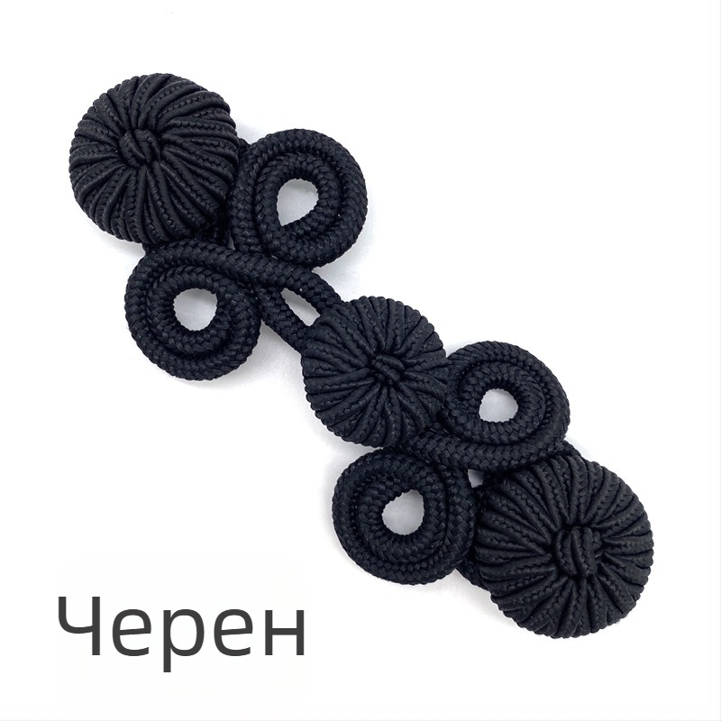 Декоративно копче Miaoyi с златна и сребърна тел, кухо колело и три вдлъбнати елемента, за традиционни китайски облекла