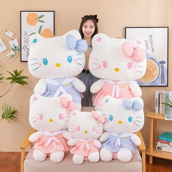 Креативна KT котешка плюшена кукла с пола, сладка карикатурна котка, плюшена играчка