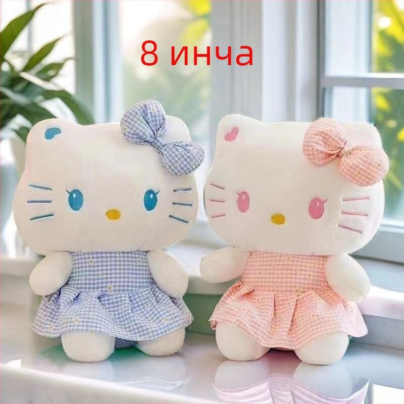 Креативна KT котешка плюшена кукла с пола, сладка карикатурна котка, плюшена играчка