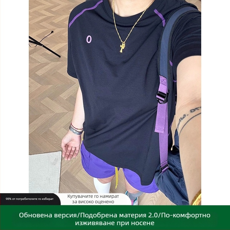 Женски охлаждащ T‑шърт с UV защита, бързо съхнене, лек къс ръкав, свободен спортен топ за тичане, колоездене и бадминтон
