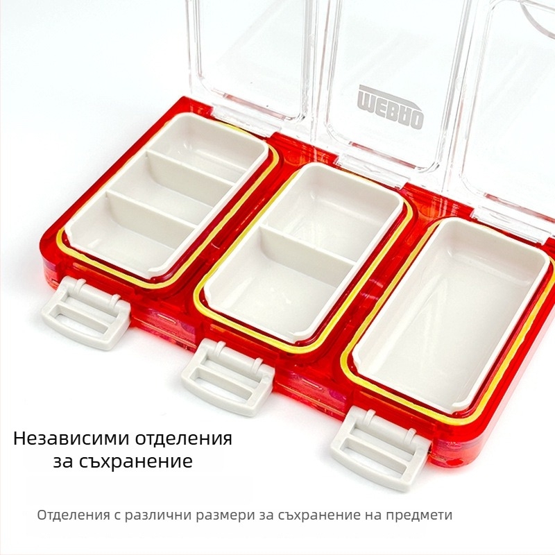 Водоустойчив мултифункционален органайзер за аксесоари за риболов – кутия за примамки