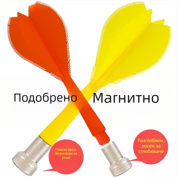 Комплект за вътрешна употреба с магнитна дартс дъска и железни мишени за деца, безопасни дартс за тренировки и състезания