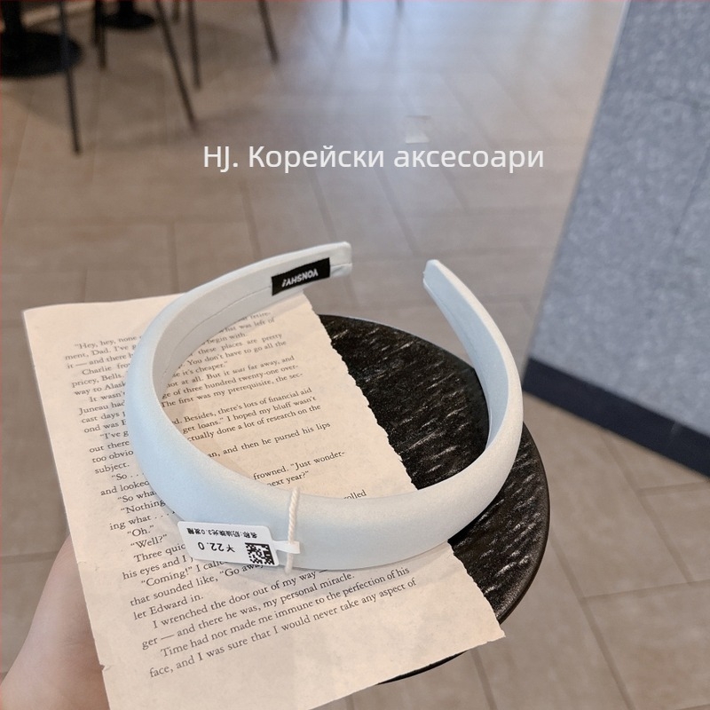 Мъглява светлосиня лента за глава от тенсел, японски вдъхновен сладък дизайн