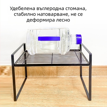 Кована желязна многоетажна етажерка за шкафове, организатор за съдове и подправки, без пробиване