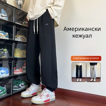 518 пролетно-есенни мъжки спортни панталони, свободен силует, хонконг стил, японски джогър, улична мода