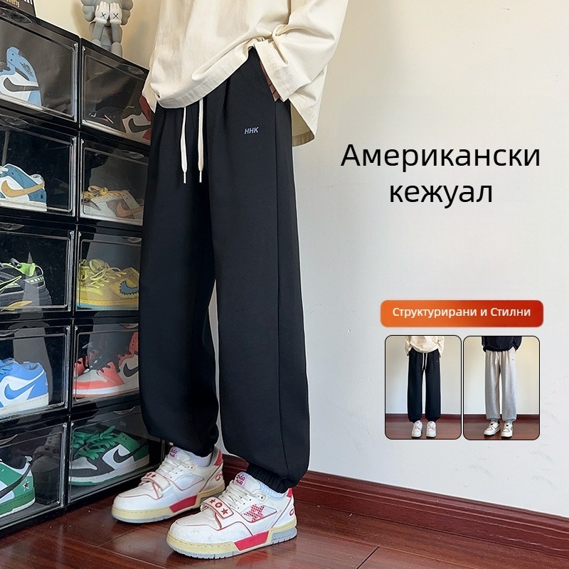 518 пролетно-есенни мъжки спортни панталони, свободен силует, хонконг стил, японски джогър, улична мода
