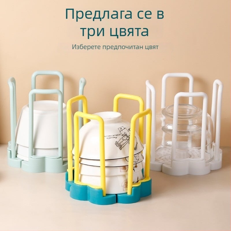 Второ поколение разтегателен сушилник за чинии в кухнята, въртящ се, пластмасов