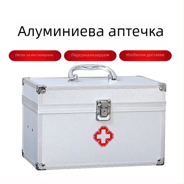 Многослойна аптечна кутия за дома с голям капацитет и комплект за първа помощ