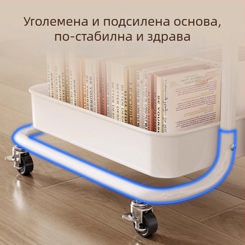 3-етажна метална мобилна лавица на колела, подова стойка, за кухня и баня, компактна и спестяващо пространство