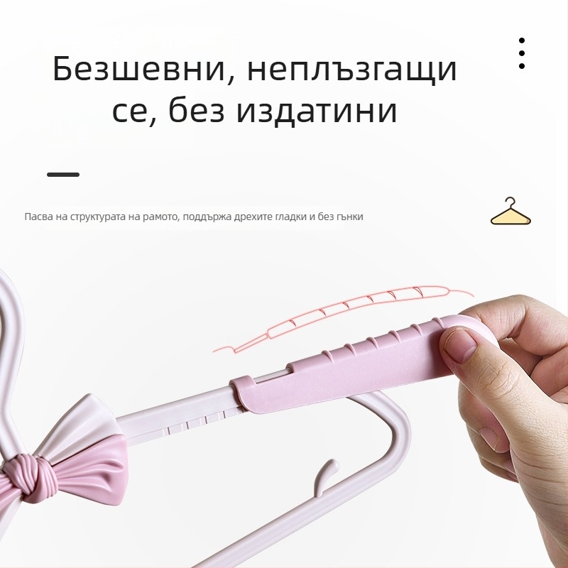 Бебешка пластмасова сгъваема закачалка, малък размер, антиплъзгаща се закачалка за панталони, детска закачалка с мотив пеперуда