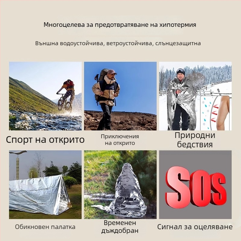 Аварийно одеяло и термално одеяло, комплект за първа помощ
