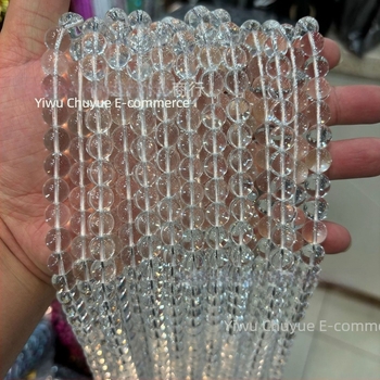 Пиезоелектрични кристални свободни мъниста за DIY бижута, кръгли кристални мъниста за гривни, компоненти за гривни, полупродукти от кристални мъниста