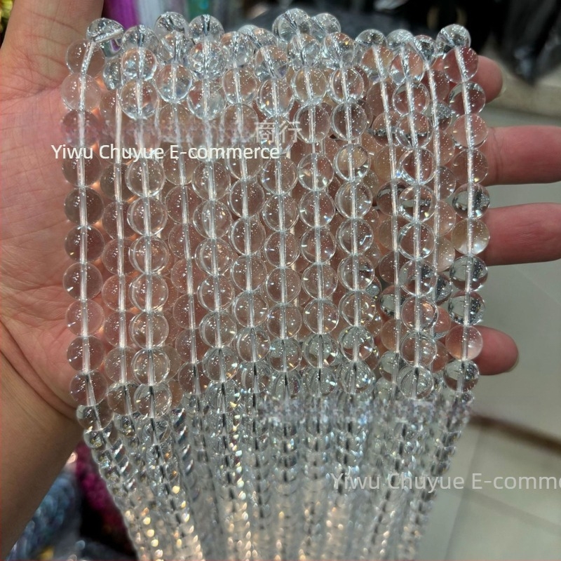 Пиезоелектрични кристални свободни мъниста за DIY бижута, кръгли кристални мъниста за гривни, компоненти за гривни, полупродукти от кристални мъниста