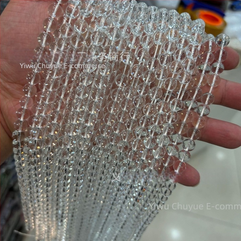 Пиезоелектрични кристални свободни мъниста за DIY бижута, кръгли кристални мъниста за гривни, компоненти за гривни, полупродукти от кристални мъниста