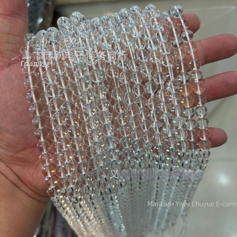 Пиезоелектрични кристални свободни мъниста за DIY бижута, кръгли кристални мъниста за гривни, компоненти за гривни, полупродукти от кристални мъниста