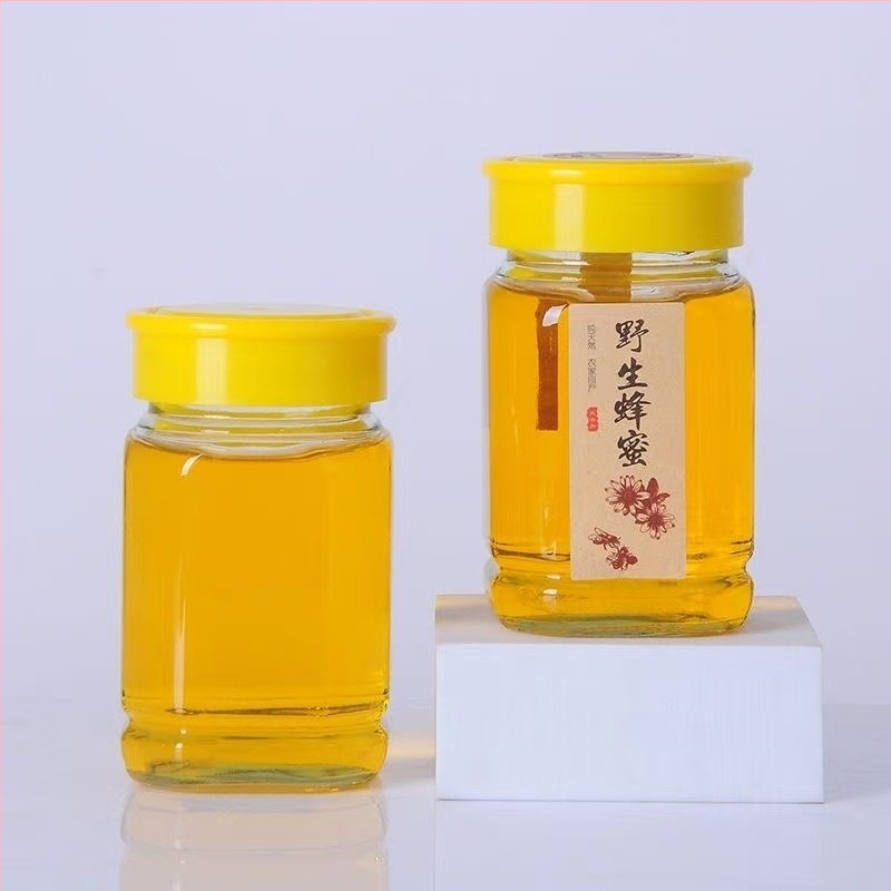 Осмоъгълен стъклен буркан със капак, хранително качество, 800–1000 ml