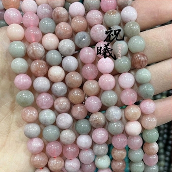 8 мм кръгли каменни мъниста за DIY бижута, разноцветни камъни с дъгов ефект