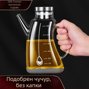 Sparkling Premium боросиликатно стъклено шише за олио, соев сос и оцет – голям кухненски съд за съхранение