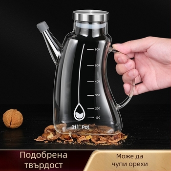 Sparkling Premium боросиликатно стъклено шише за олио, соев сос и оцет – голям кухненски съд за съхранение