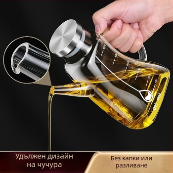 Sparkling Premium боросиликатно стъклено шише за олио, соев сос и оцет – голям кухненски съд за съхранение