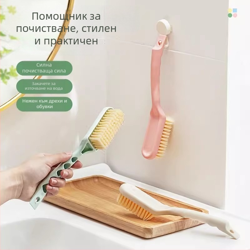 Домашна четка за обувки с дълга дръжка и меки косъмчета