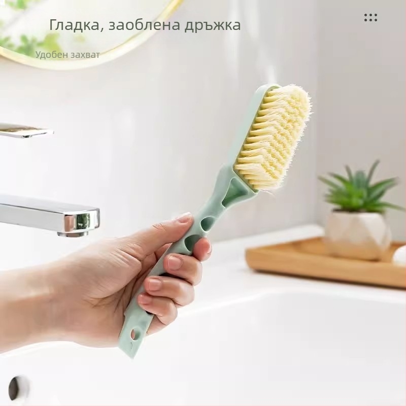 Домашна четка за обувки с дълга дръжка и меки косъмчета