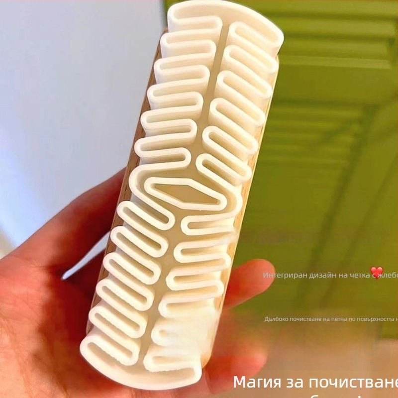 Четка за велурени обувки с гумена гумичка за почистване