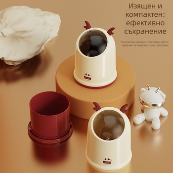 Десктоп кофа за отпадъци с капак, който се отваря при докосване, бареловиден дизайн, капацитет под 4 л, за дом, офис и бюро.