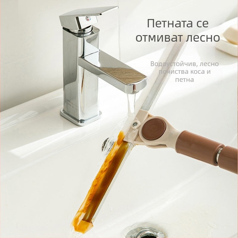 Kinbata магически силиконов моп за дома — глава за почистване на пода, улавяне на вода и премахване на косми, размери 35 см и 50 см