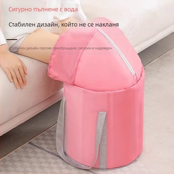 Сгъваема дълбока кофа за крака за домашна употреба, преносим спа-вана за крака с изолация, удебелен потапящ сак