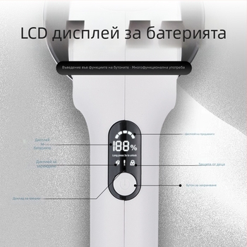 Седем в едно: електрическа почистваща четка с автоматично завъртане и телескопична безжична ръкохватка за почистване на пода