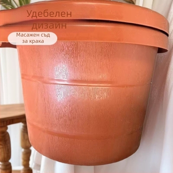 Удебелена пластмасова кофичка за крака за домашна употреба с масажна функция