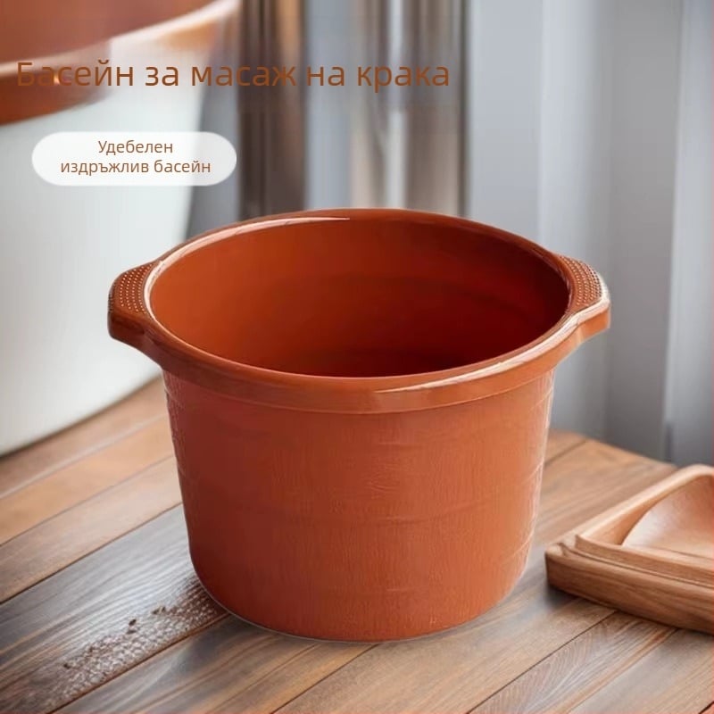 Удебелена пластмасова кофичка за крака за домашна употреба с масажна функция