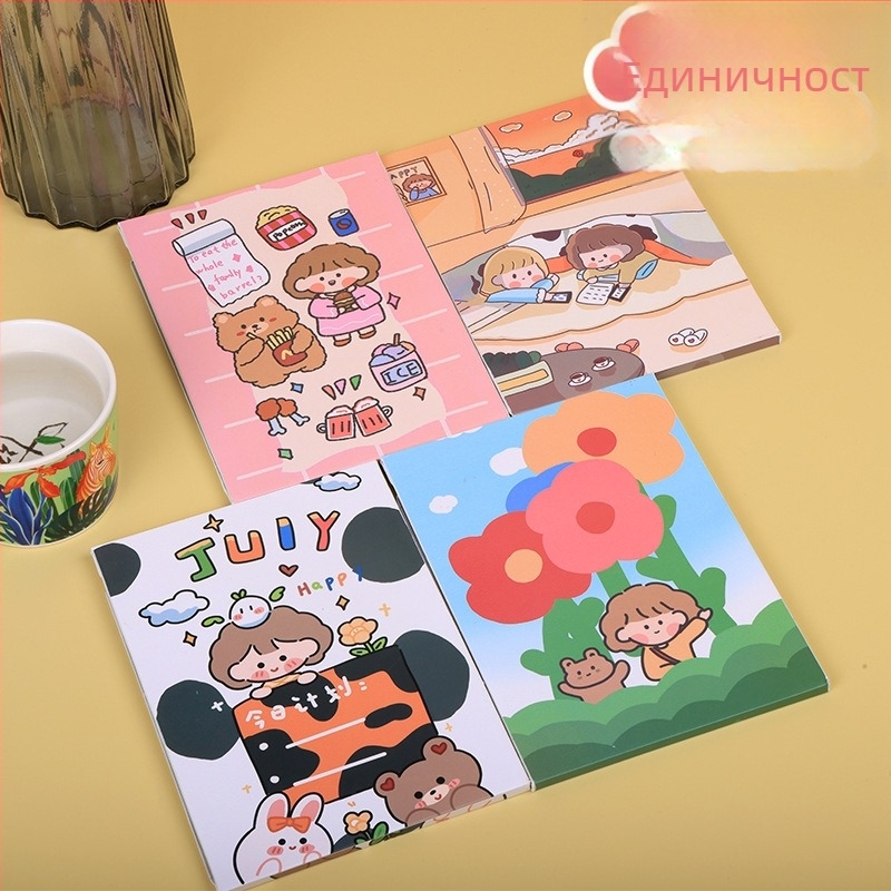 Сгъваемо огледало за грим, безрамково, настолно бюти огледало с мультяшен дизайн, преносимо за ученици