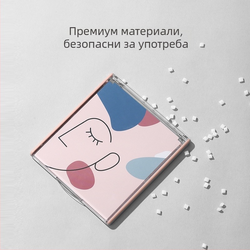 Портативно сгъваемо огледало за грим, квадратно настолно огледало, студентско сгъваемо огледало